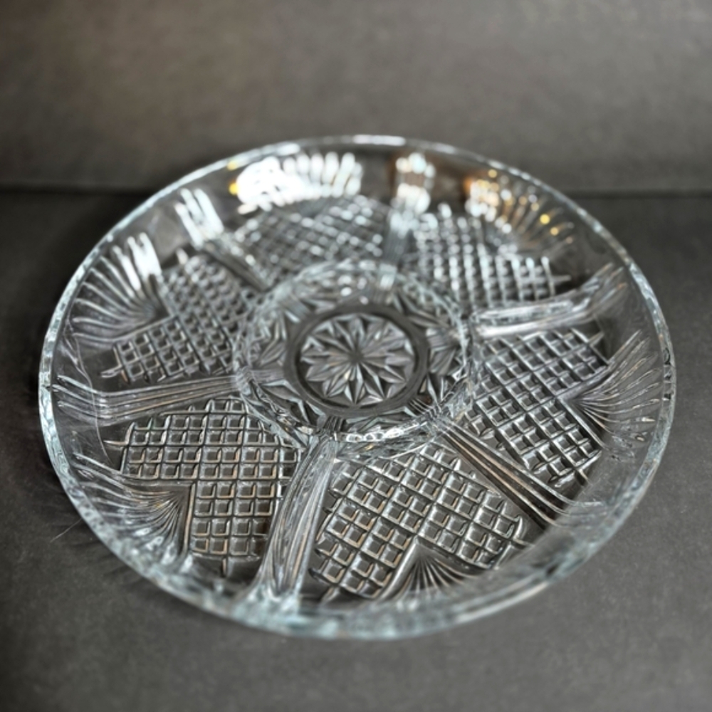 Vintage Anchor Hocking Crystal Serving Plater